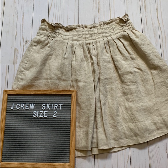 J crew paper bag style skirt size 2 W/ POCKETS - Picture 1 of 6